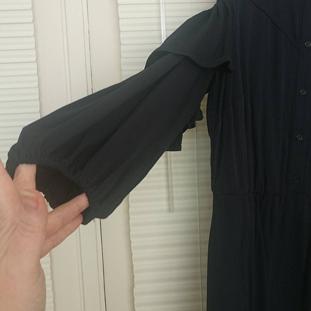 Eloquii Navy Cold Shoulder Dress - Picture 4 of 9